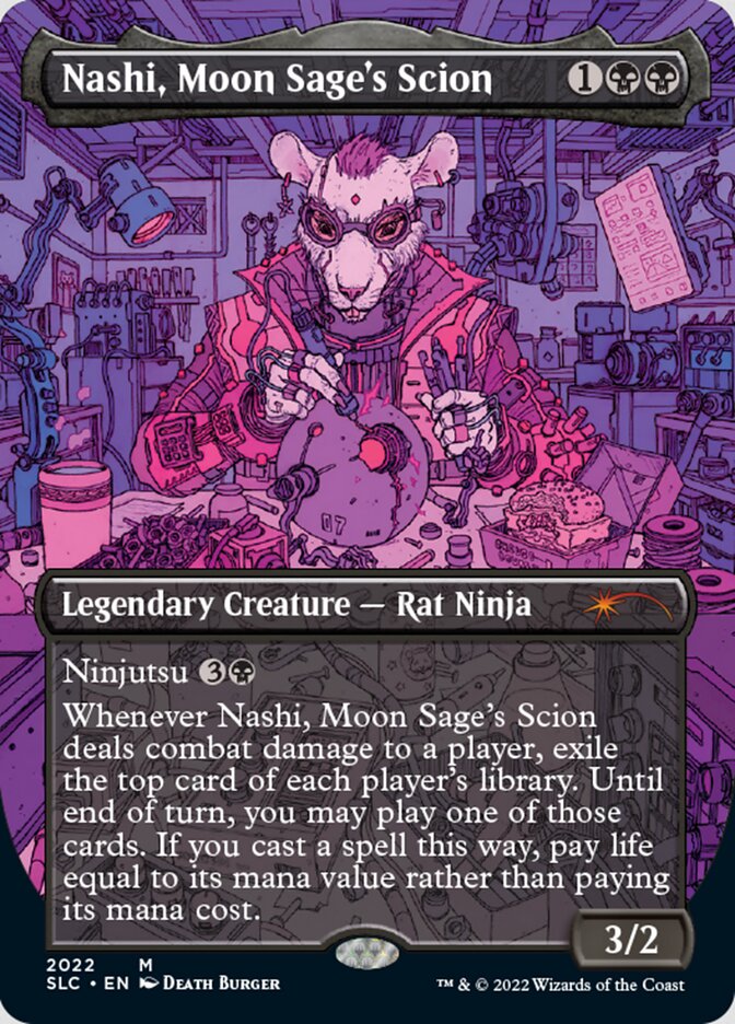 Nashi, Moon Sage's Scion (Borderless) [Secret Lair Countdown Kit] | Magic Magpie
