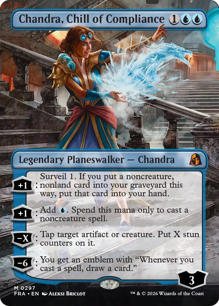 Chandra, Chill of Compliance (Borderless) [Reality Fracture] | Magic Magpie