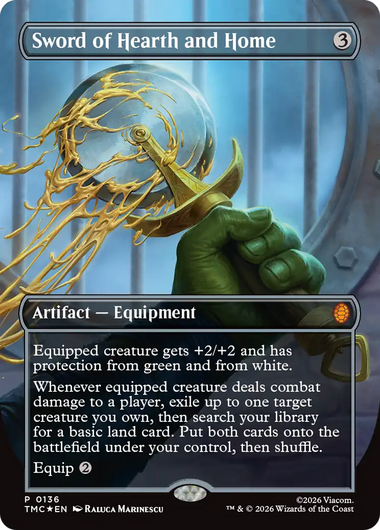 Sword of Hearth and Home (Borderless) [Teenage Mutant Ninja Turtles Promos] | Magic Magpie