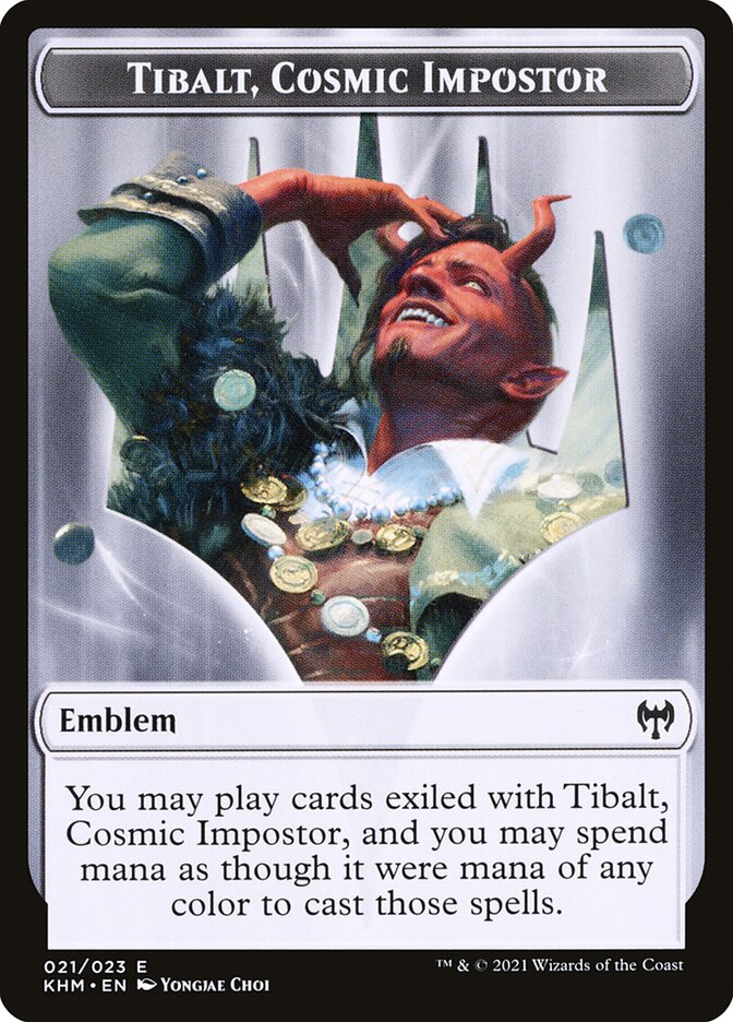 Dwarf Berserker // Tibalt, Cosmic Impostor Emblem Double-Sided Token [Kaldheim Tokens] | Magic Magpie