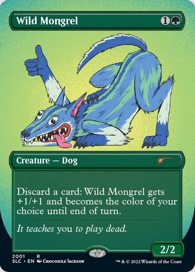 Wild Mongrel (Borderless) [Secret Lair Countdown Kit] | Magic Magpie
