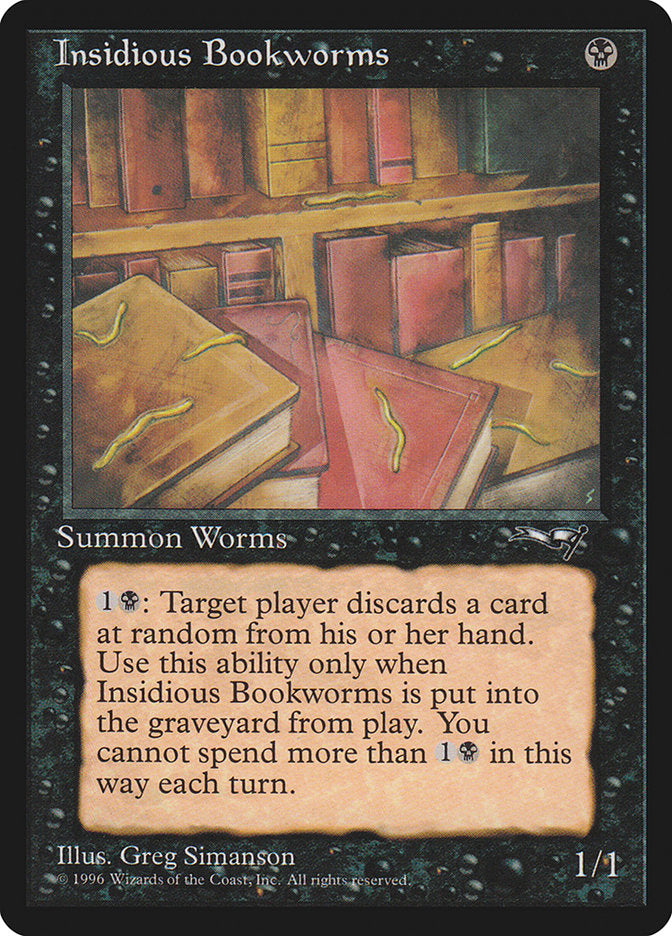 Insidious Bookworms (Multiple Worms) [Alliances] | Magic Magpie