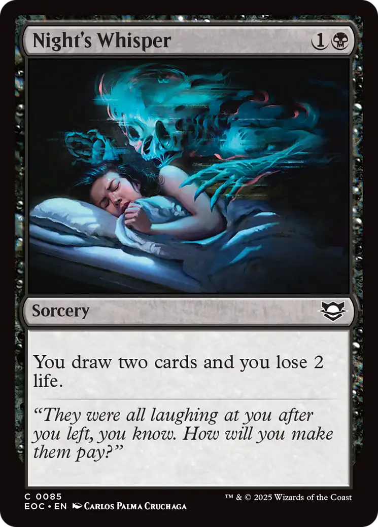 Night's Whisper [Edge of Eternities Commander] | Magic Magpie