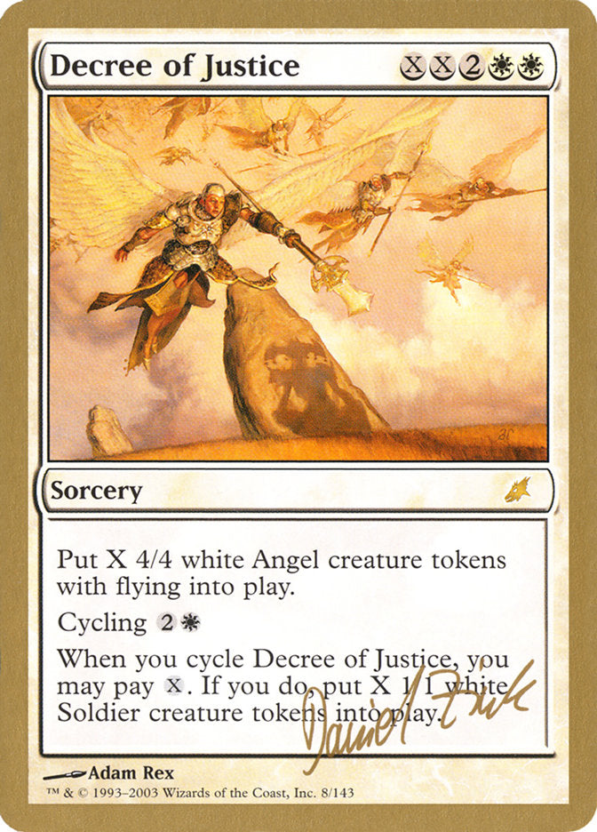 Decree of Justice (Daniel Zink) [World Championship Decks 2003] | Magic Magpie