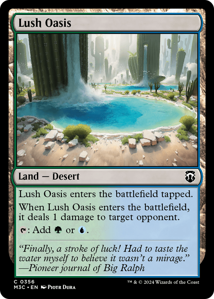 Lush Oasis (Ripple Foil) [Modern Horizons 3 Commander] | Magic Magpie