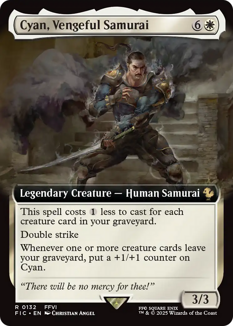 Cyan, Vengeful Samurai (Extended Art) [FINAL FANTASY Commander] | Magic Magpie