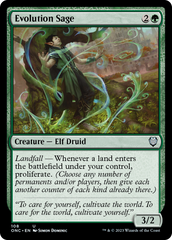 Evolution Sage [Phyrexia: All Will Be One Commander] | Magic Magpie