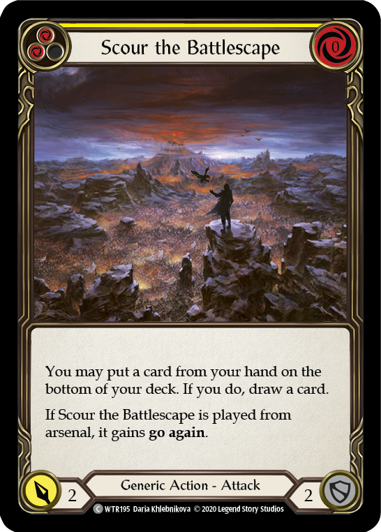 Scour the Battlescape (Yellow) [U-WTR195] (Welcome to Rathe Unlimited)  Unlimited Normal | Magic Magpie