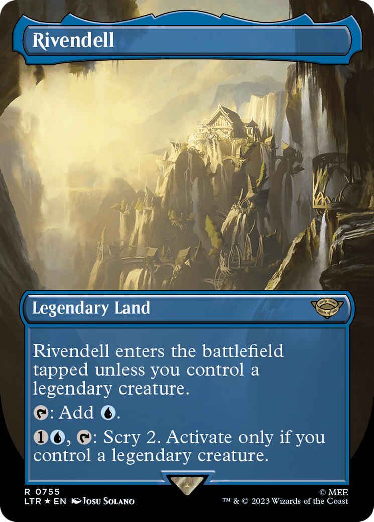 Rivendell (Borderless) (Surge Foil) [The Lord of the Rings: Tales of Middle-Earth] | Magic Magpie