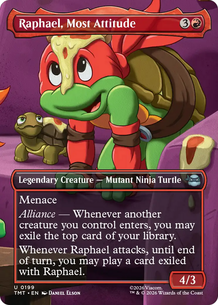 Raphael, Most Attitude (Borderless) [Teenage Mutant Ninja Turtles] | Magic Magpie