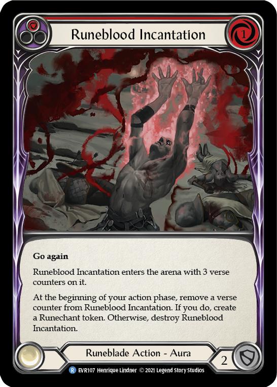 Runeblood Incantation (Red) [EVR107] (Everfest)  1st Edition Rainbow Foil | Magic Magpie