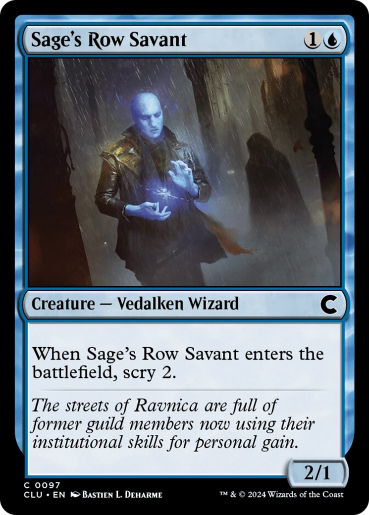 Sage's Row Savant [Ravnica: Clue Edition] | Magic Magpie