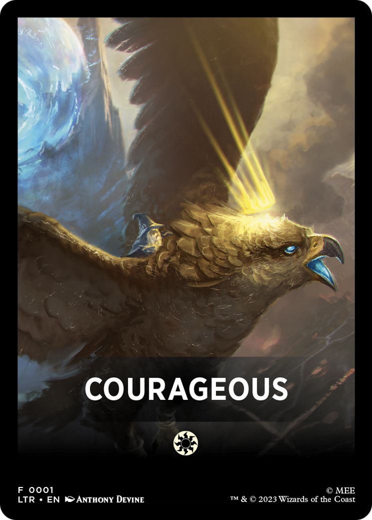 Courageous Theme Card [The Lord of the Rings: Tales of Middle-Earth Tokens] | Magic Magpie