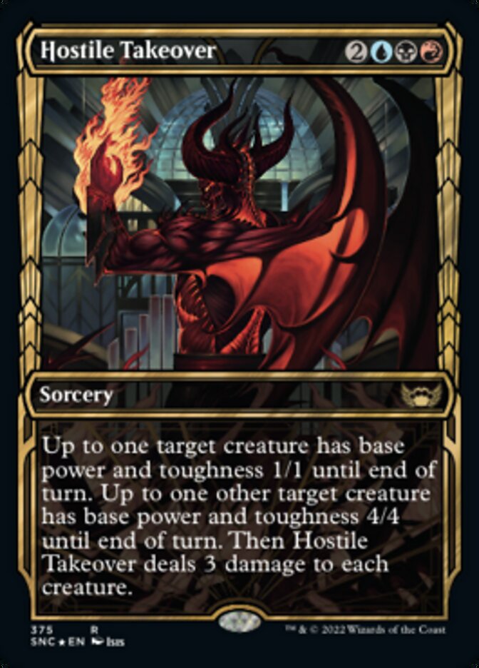 Hostile Takeover (Showcase Golden Age Gilded Foil) [Streets of New Capenna] | Magic Magpie