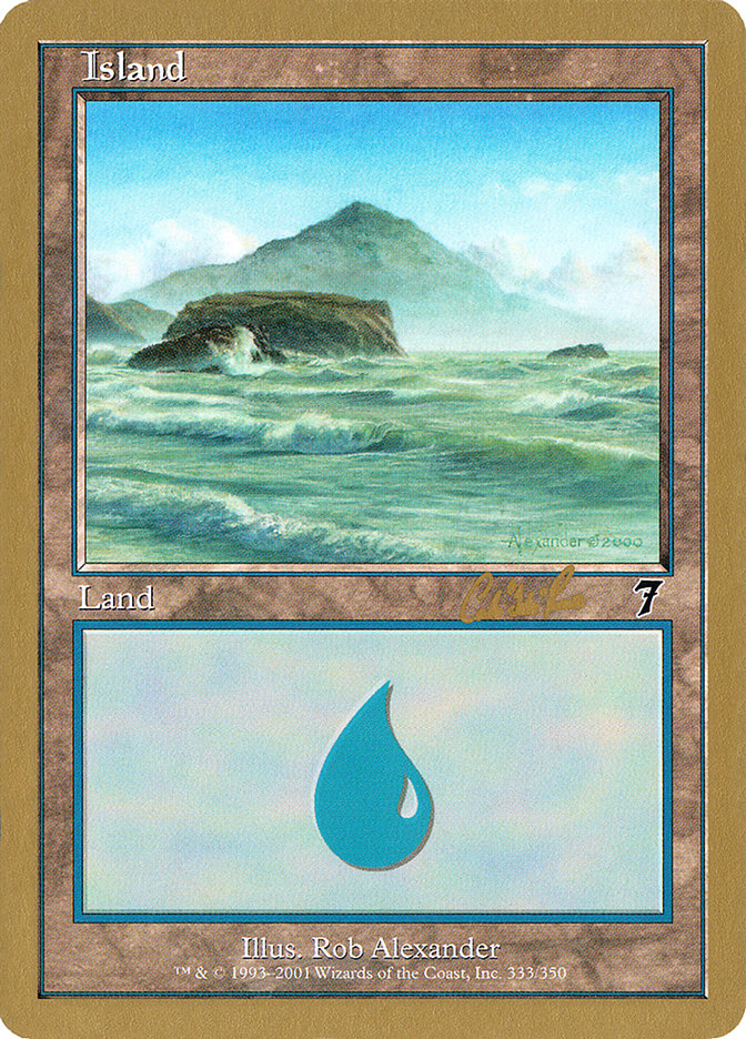 Island (cr333) (Carlos Romao) [World Championship Decks 2002] | Magic Magpie