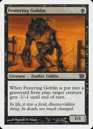 Festering Goblin [Ninth Edition] | Magic Magpie