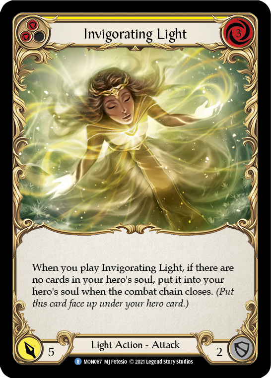 Invigorating Light (Yellow) (Rainbow Foil) [MON067-RF] 1st Edition Rainbow Foil | Magic Magpie