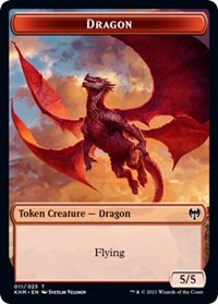 Dragon // Thopter Double-sided Token [Kaldheim Commander Tokens] | Magic Magpie