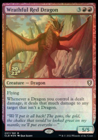 Wrathful Red Dragon [Commander Legends: Battle for Baldur's Gate Prerelease Promos] | Magic Magpie