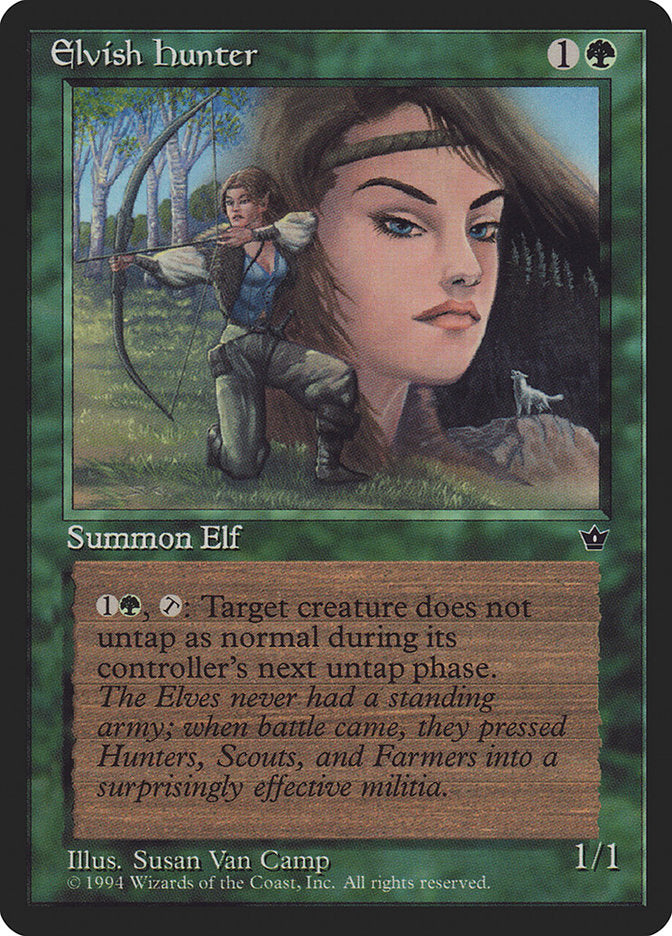 Elvish Hunter (Susan Van Camp) [Fallen Empires] | Magic Magpie