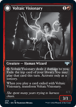 Voltaic Visionary // Volt-Charged Berserker [Innistrad: Double Feature] | Magic Magpie