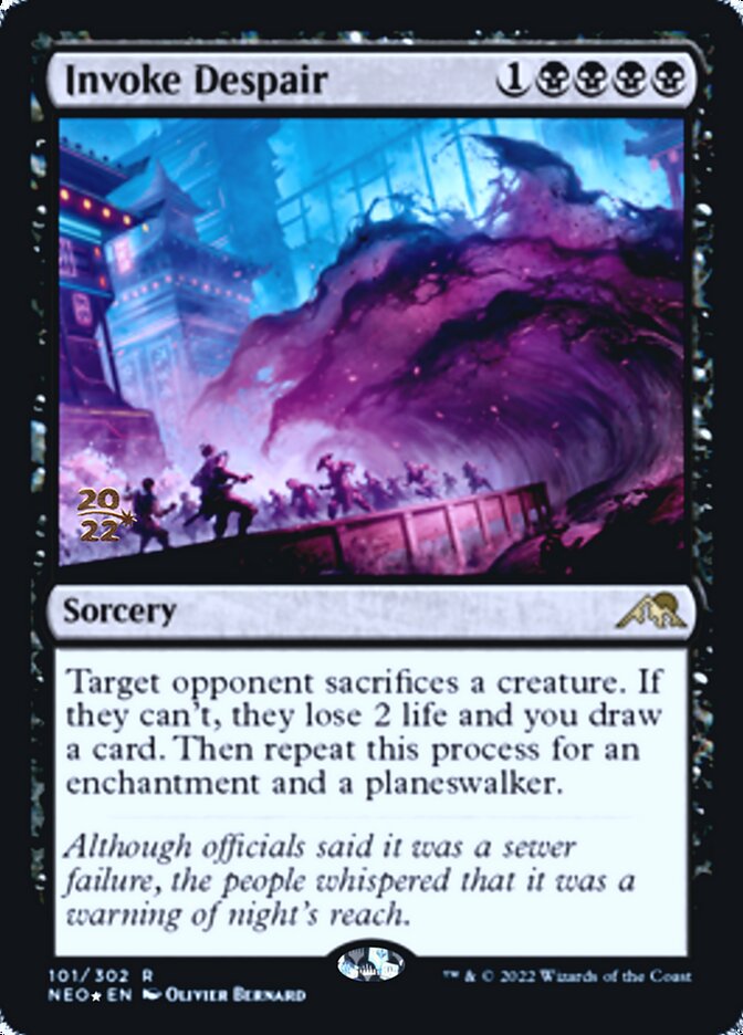 Invoke Despair [Kamigawa: Neon Dynasty Prerelease Promos] | Magic Magpie