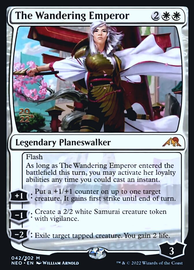 The Wandering Emperor [Kamigawa: Neon Dynasty Prerelease Promos] | Magic Magpie