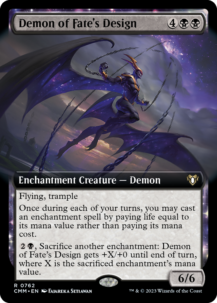 Demon of Fate's Design (Extended Art) [Commander Masters] | Magic Magpie