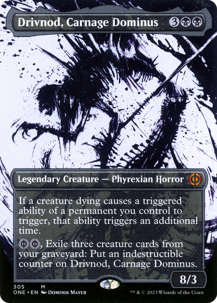 Drivnod, Carnage Dominus (Borderless Ichor) [Phyrexia: All Will Be One] | Magic Magpie