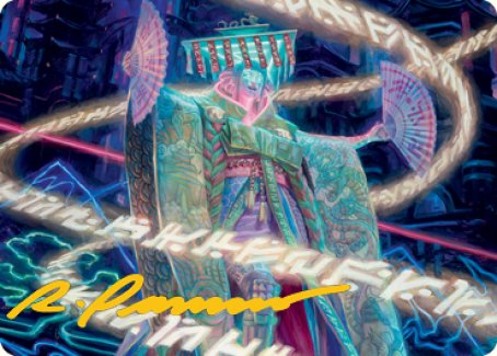 Satsuki, the Living Lore Art Card (Gold-Stamped Signature) [Kamigawa: Neon Dynasty Art Series] | Magic Magpie