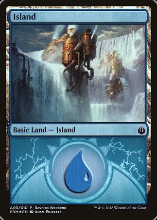 Island - Izzet (A03) [GRN Ravnica Weekend] | Magic Magpie