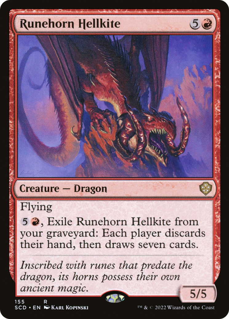 Runehorn Hellkite [Starter Commander Decks] | Magic Magpie