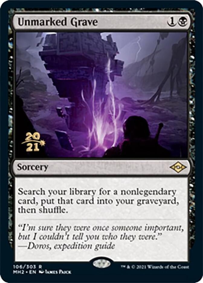 Unmarked Grave [Modern Horizons 2 Prerelease Promos] | Magic Magpie