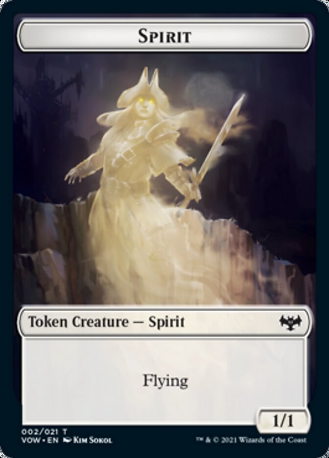 Spirit Token (002) [Innistrad: Crimson Vow Tokens] | Magic Magpie