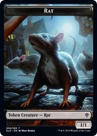 Rat // Food (17) Double-sided Token [Throne of Eldraine Tokens] | Magic Magpie