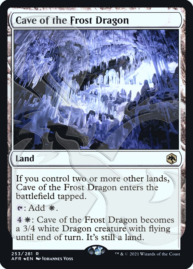 Cave of the Frost Dragon (Ampersand Promo) [Dungeons & Dragons: Adventures in the Forgotten Realms Promos] | Magic Magpie