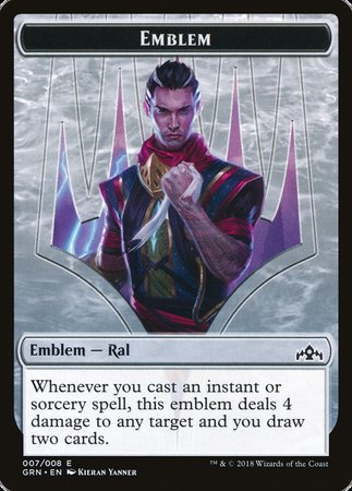 Emblem - Ral, Izzet Viceroy [Guilds of Ravnica Tokens] | Magic Magpie