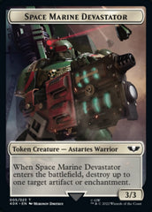 Soldier (002) // Space Marine Devastator Double-sided Token [Universes Beyond: Warhammer 40,000 Tokens] | Magic Magpie