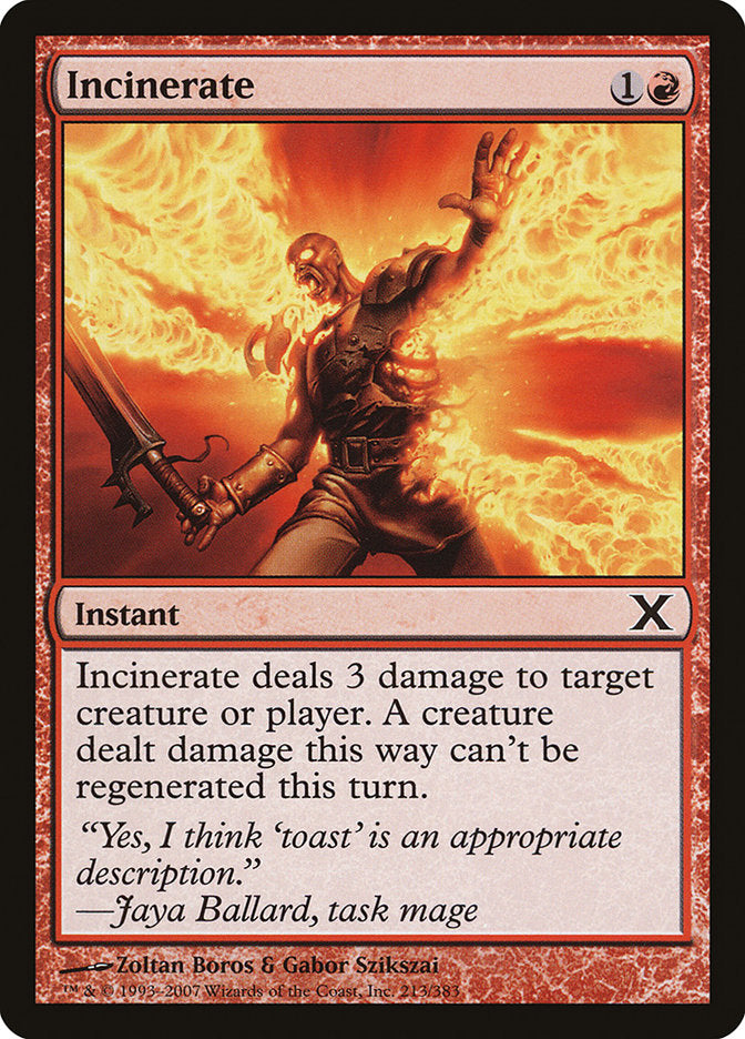 Incinerate [Tenth Edition] | Magic Magpie