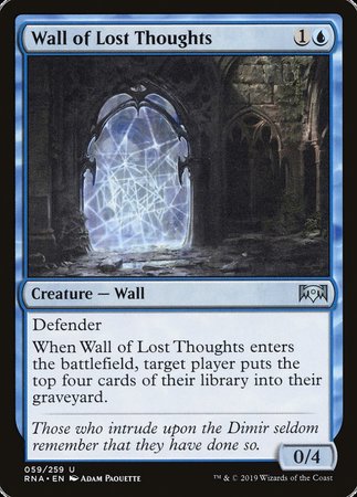 Wall of Lost Thoughts [Ravnica Allegiance] | Magic Magpie