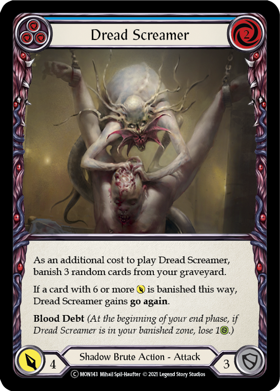 Dread Screamer (Blue) (Rainbow Foil) [U-MON143-RF] Unlimited Rainbow Foil | Magic Magpie