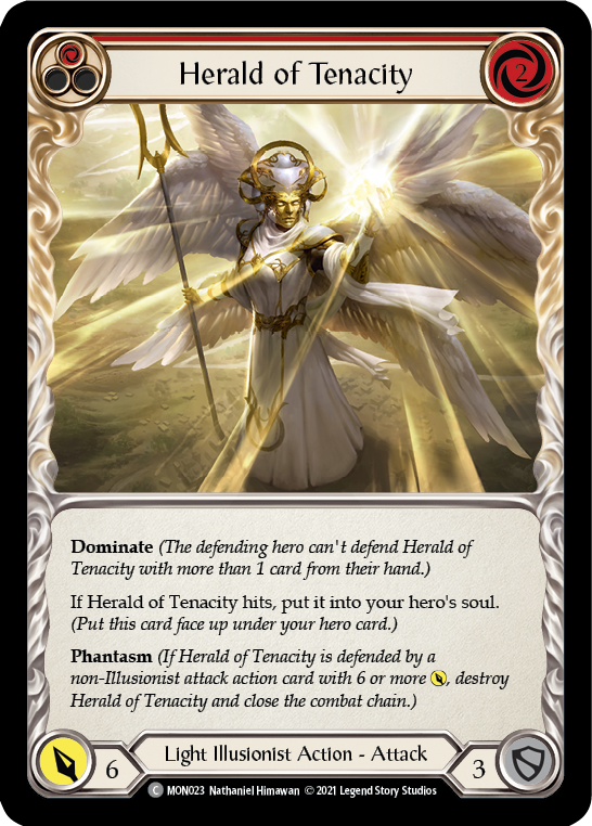 Herald of Tenacity (Red) [MON023] 1st Edition Normal | Magic Magpie