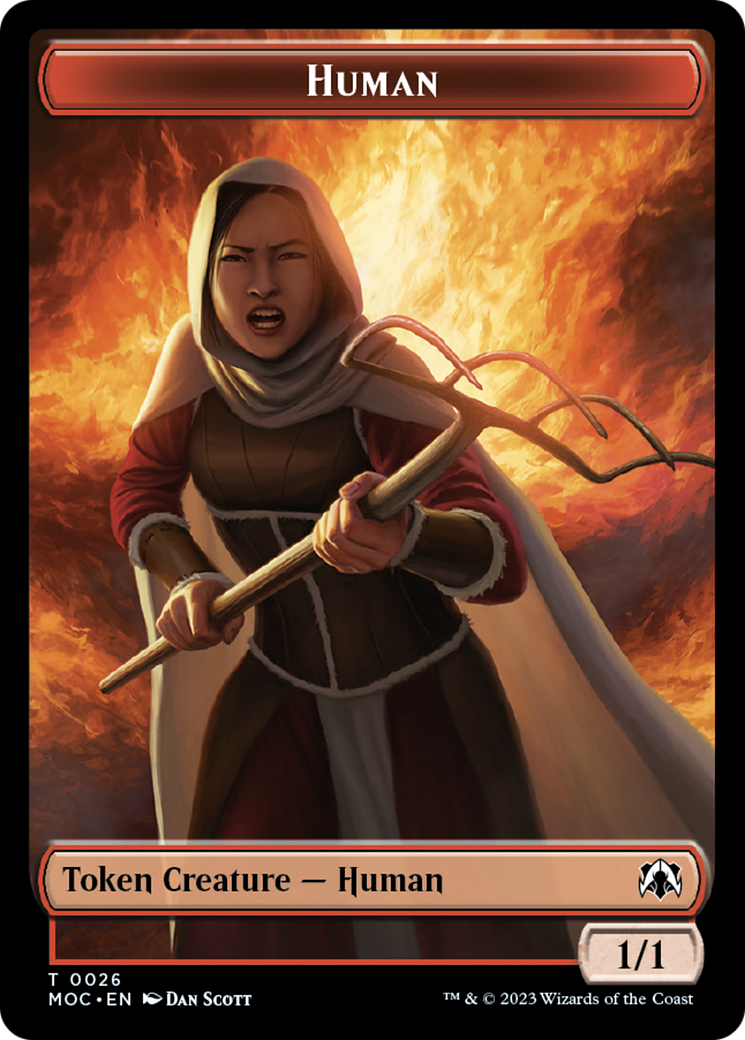 Squid // Human (26) Double-Sided Token [March of the Machine Commander Tokens] | Magic Magpie