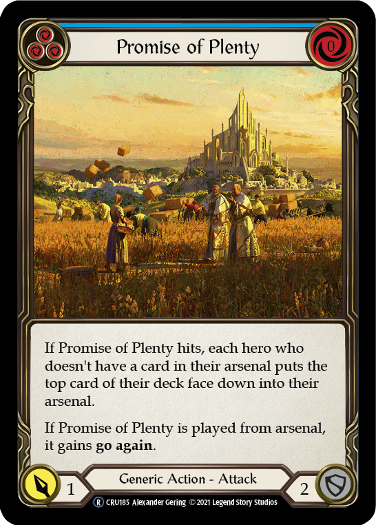 Promise of Plenty (Blue) (Rainbow Foil) [U-CRU185-RF] Unlimited Rainbow Foil | Magic Magpie