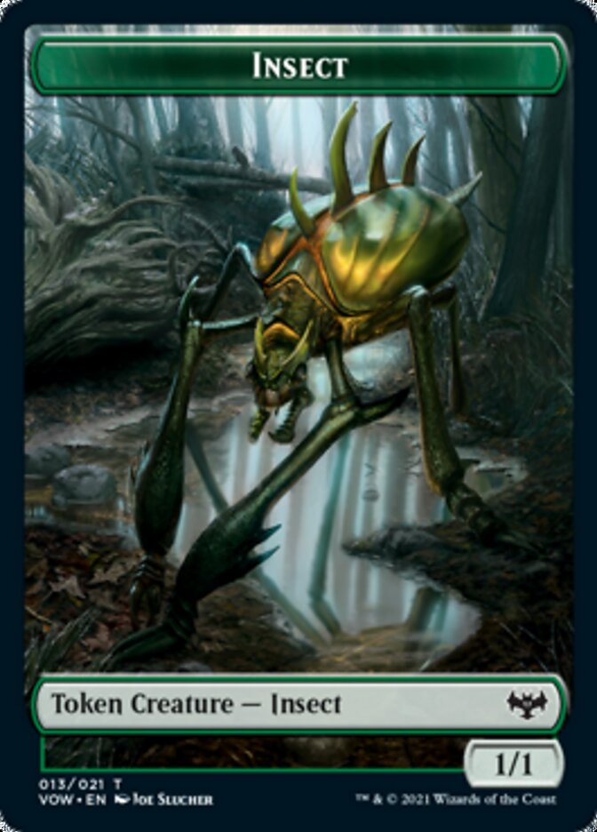 Insect // Dragon Illusion Double-sided Token [Innistrad: Crimson Vow Tokens] | Magic Magpie