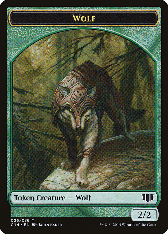 Treefolk // Wolf Double-sided Token [Commander 2014 Tokens] | Magic Magpie