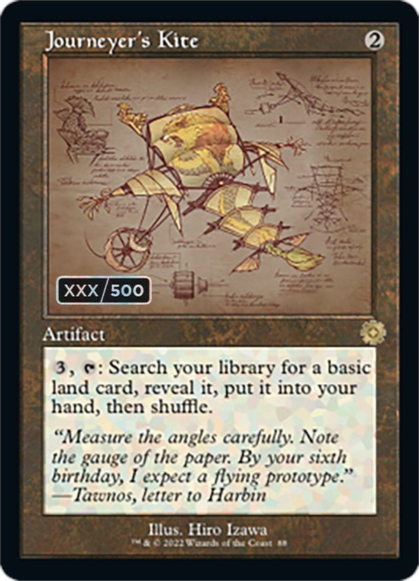 Journeyer's Kite (Retro Schematic) (Serial Numbered) [The Brothers' War Retro Artifacts] | Magic Magpie