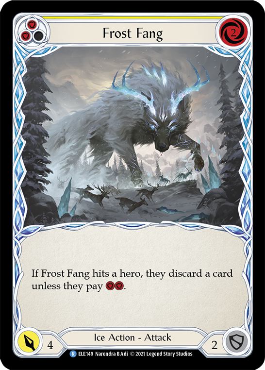 Frost Fang (Yellow) [ELE149] (Tales of Aria)  1st Edition Rainbow Foil | Magic Magpie