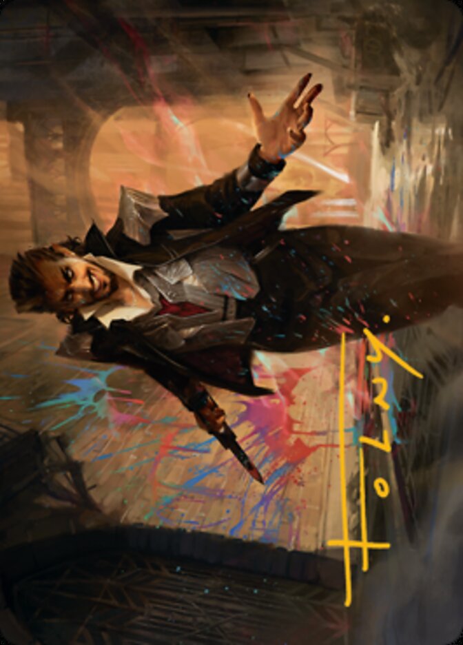 Anhelo, the Painter Art Card (Gold-Stamped Signature) [Streets of New Capenna Art Series] | Magic Magpie