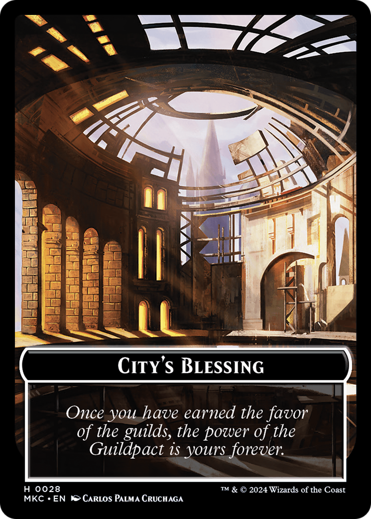 City's Blessing // Zombie Double-Sided Token [Murders at Karlov Manor Commander Tokens] | Magic Magpie